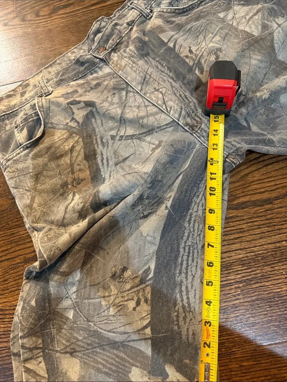 Vintage Duxbak Camo Cut-Off Shorts Raw Hem Distressed
